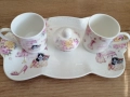 Красив Сет за кафе с поднос , снимка 2