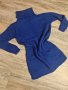Синя плетена рокля туника, снимка 3