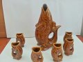 Чаши рибки за ракия  и гарафа риба , снимка 4