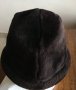 Мъжка зимна шапка от естествена овча кожа - тъмно кафява