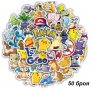 50 бр Покемон Pikachu Pokemon Пикачу самозалепващи лепенки стикери за украса декор картонена торта , снимка 1