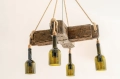 Абажур от дървени греди и бутилки от вино, снимка 5