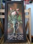 Продавам картина с ефектен ръчен релеф  - Ваза с цветя, снимка 2