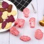 6 бр Хелоуин Halloween вещица прилеп пластмасови разглобяеми резци форми фондан тесто бисквитки, снимка 2