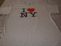 Оригинална тениска с къс ръкав с шампа I LOVE NY, размер L, снимка 1 - Тениски - 37384498