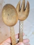 ретро дървени прибори за хранене дърворезба 34/1, снимка 3