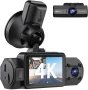 НОВА Dash Cam, автомобилна камера VanTrue N2S Dual, Dual-Channel, 4K, Dual 1440P, GPS, Черна, снимка 1