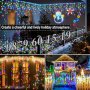 Коледна завеса 3 м многоцветни, коледна украса, коледни лампички, снимка 1 - Декорация за дома - 43185389