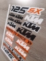 КТМ стикери - 17бр. KTM 125 SX - лист А4, снимка 5