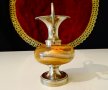Посребрена амфора,ваза,свещник,оникс. , снимка 2