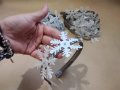 Сребриста Диадема със Снежинки Коледна Диадема Сребърна Диадема с бели снежинки Ръчна Изработка , снимка 3