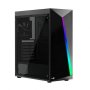 Кутия за компютър AeroCool Shard Черна ATX Middle Tower Стилен RGB LED дизайн, снимка 1 - Захранвания и кутии - 37101402