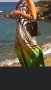 Дамска дълга сатенена зеброва рокля, снимка 2