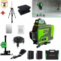 4D Лазерен Нивелир с 16 Линии (Четири Точков), Самонивелиращ се, със Зелен Лазер с тринога, снимка 1