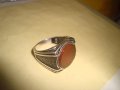 МАЙСТОРСКИ СРЕБЪРЕН МАСИВЕН ПРЪСТЕН с ШЛИФОВАН КАРНЕОЛ ОКСИДИРАНО СРЕБРО 925 ЮВЕЛИРНА ИЗРАБОТА 22380, снимка 10