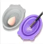 Силиконова купичка за почистване на козметика гъбички четки четка beauty blender бюти блендер, снимка 1