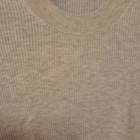 Плетена сива блузка с дълги ръкави, мека, комфортна, вертикален рипс, предаващ елегантност, открито , снимка 4 - Блузи с дълъг ръкав и пуловери - 37455382