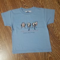 Синя тениска крави 104см-5лв+подарък, снимка 1 - Детски тениски и потници - 28840658