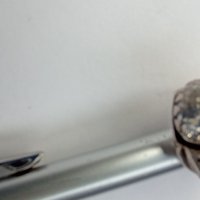 Масивен сребърен пръстен с каратов циркон, снимка 1 - Пръстени - 39325202