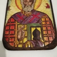 Икона св. Николай , снимка 1 - Икони - 44876673