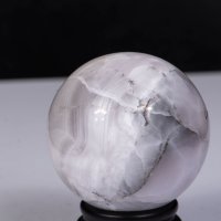 Сфера от флуоресцентен манганокалцит 175g 50mm #3, снимка 2 - Други ценни предмети - 43807347