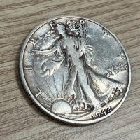 1/2 долар (Half Dollar) 1942 г, САЩ - сребърна монета No 2, снимка 2 - Нумизматика и бонистика - 42970765