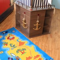 Детски килим с остров, пират, съкровище - 200 х 240см, снимка 3 - Други - 37549346