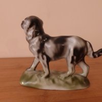 Бъргарска порцеланова фигура Куче 1960 г статуетка, снимка 2 - Статуетки - 44020444