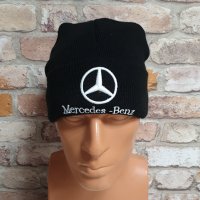 Нова зимна шапка на автомобилната марка Mercedes-Benz (Мерцедес) с подгъв, снимка 2 - Шапки - 43280121