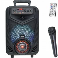 Караоке Тонколона NDR-P44  , 8 инча / Микрофон, акумулаторна батерия, Bluetooth, FM радио, снимка 2 - Bluetooth тонколони - 39624917