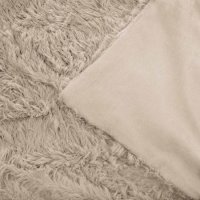 Италианско  одеяло FLEECY Almond 200 см х 220 см бежово, снимка 2 - Олекотени завивки и одеяла - 43733633