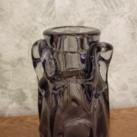 стъклена ваза лилаво стъкло, снимка 2 - Вази - 43554741