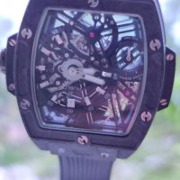 Мъжки луксозен часовник Hublot Spirit of Big Bang Tourbillon Carbon Limited Edition , снимка 13 - Мъжки - 36619117
