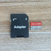 Нова Micro SD карта 1024 GB с адаптер / Class 10, снимка 3 - Резервни части за телефони - 43562676