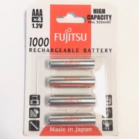 презареждащи, акумулаторни батерии Fujitsu 4xAAA, 1,2 V