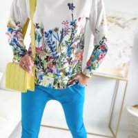 Уникален топ в бяло Пролет  , снимка 5 - Блузи с дълъг ръкав и пуловери - 44059341