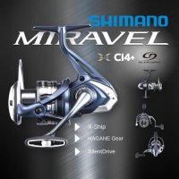 СПИНИНГ МАКАРИ SHIMANO MIRAVEL 4000/4000XG CI4+, снимка 2 - Макари - 43732642