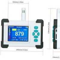 Детектор за въглероден двуокис ,акумулаторен преносим CO2 тестер, снимка 2 - Друга електроника - 40705424