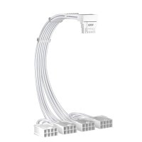 1stPlayer удължителен кабел Custom Sleeved Modding Cable White - 4 x PCIe 8-pin to 12VHPWR - FM4-B-W, снимка 3 - Кабели и адаптери - 43435710