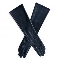 Дълги кожени ръкавици, черни, червени, снимка 5 - Ръкавици - 26542146