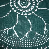 Голяма ръчно плетена покривка за маса на една кука, снимка 2 - Декорация за дома - 28850579