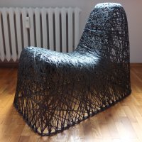 Продавам "Random Chair" от карбонови нишки на Goods, снимка 5 - Столове - 40810792