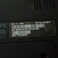 Лаптоп Acer Aspire 3 A315 A315-31-P5M0 на части, снимка 5 - Части за лаптопи - 38120899