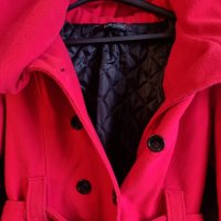 Червено палто с качулка , снимка 4 - Якета - 39551055