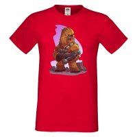 Мъжка тениска Star Wars Chewbacca Star Wars Игра,Изненада,Подарък,Геймър, , снимка 7 - Тениски - 36808670