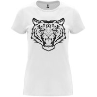 Нова дамска тениска с Тигър в бял цвят, снимка 1 - Тениски - 43956366