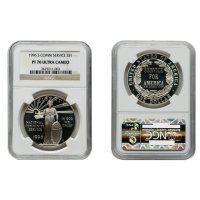 1996-S Community Service S$1 - NGC PF 70 - САЩ Сребърна Възпоменателна Монета Долар, снимка 3 - Нумизматика и бонистика - 43773680