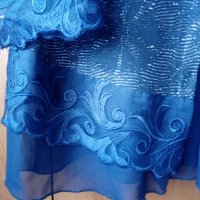 Официална тъмносиня блуза, голям размер, снимка 7 - Блузи с дълъг ръкав и пуловери - 37418811