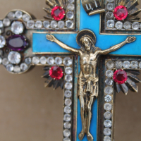 Сребърен епископски кръст с позлата, снимка 17 - Други ценни предмети - 44843604