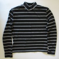 Черно бяло полуполо, снимка 1 - Блузи с дълъг ръкав и пуловери - 29017454